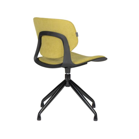Silla de oficina Vela Spider con respaldo y asiento en polipropileno o tapizado con base metálica negra