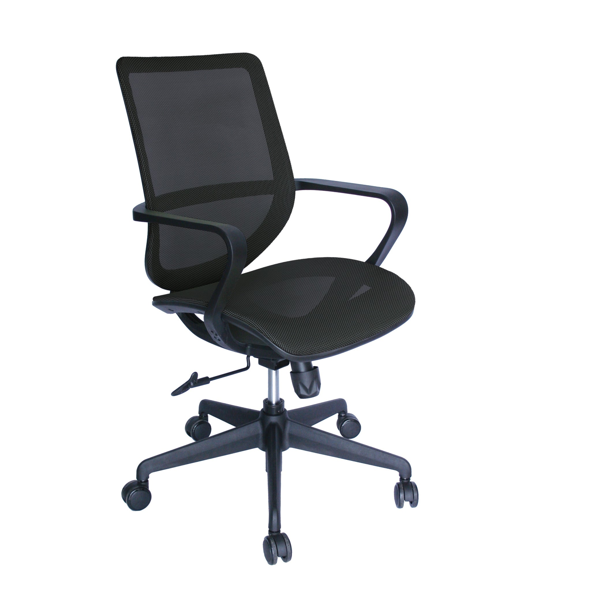 Sillón operativo Evolution OHE-99 respaldo y asiento tapizado en malla negro con base nylon