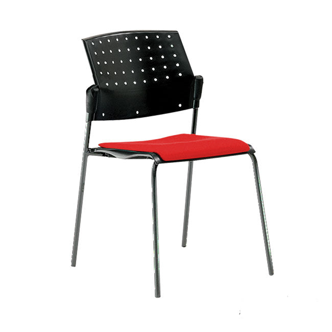 silla areta base gris respaldo polipropilreno asiento tapizado