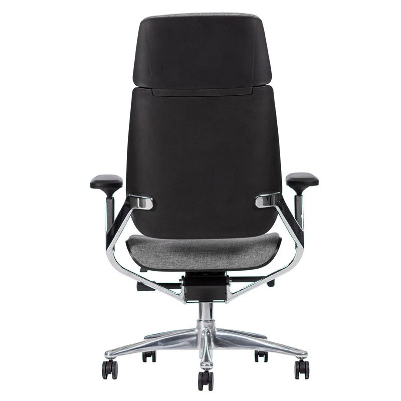 Sillón ejecutivo Boss respaldo alto y asiento tapizado con base en aluminio