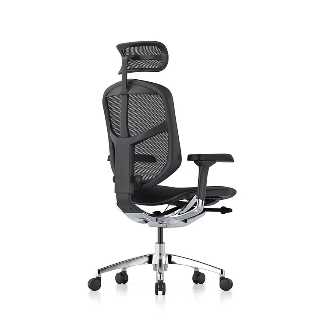 Sillón ejecutivo RM-9101/GR/ Cabecera RA-95/GR respaldo y asiento tapizado en malla negro con base en aluminio