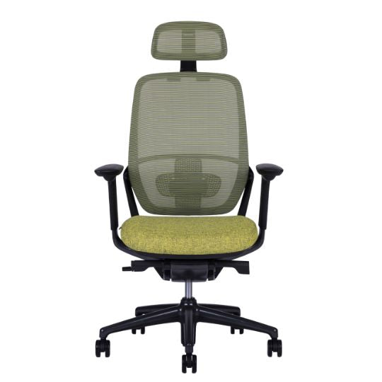 Sillón Ejecutivo Legend respaldo alto tapizado en mesh y asiento en tela con base Onix