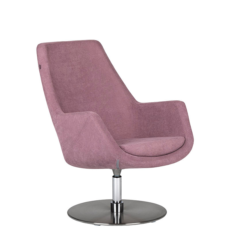 Sillón de oficina Kinzika M KM06 respaldo y asiento tapizado en tela con base plato acero