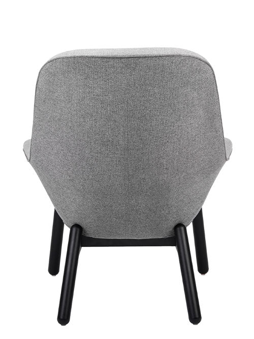 Sofá Loft Lounge asiento y respaldo tapizado en tela con base madera.