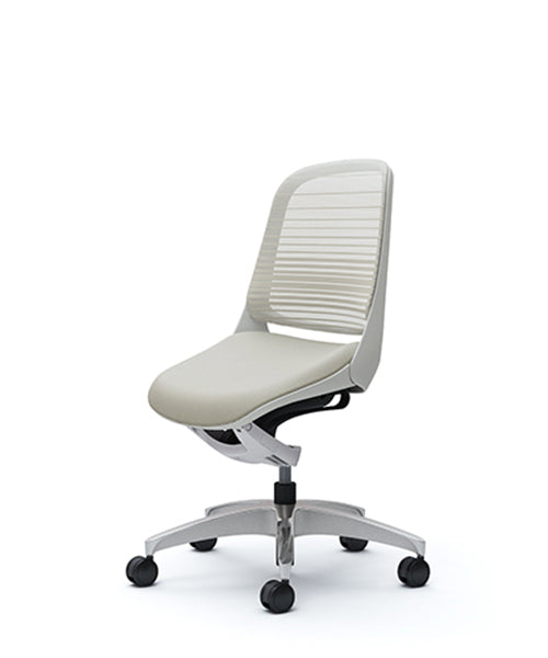 Sillon ejecutivo Luce respaldo y asiento tapizado en tela/mesh con base aluminio.