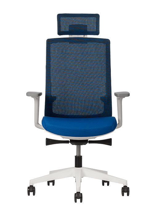 Sillón ejecutivo Polar respaldo alto y asiento tapizado en mesh con base nylon