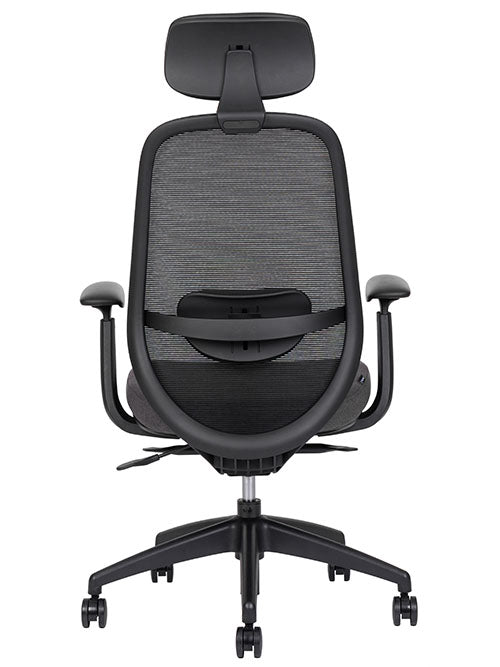 Sillón ejecutivo Spirit express respaldo alto tapizado en smartmesh y asiento tapizado en tela con base 5 puntas nylon