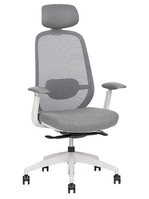 Sillón ejecutivo Spirit express respaldo alto tapizado en smartmesh y asiento tapizado en tela con base 5 puntas nylon