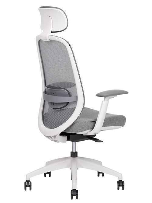 Sillón ejecutivo Spirit express respaldo alto tapizado en smartmesh y asiento tapizado en tela con base 5 puntas nylon