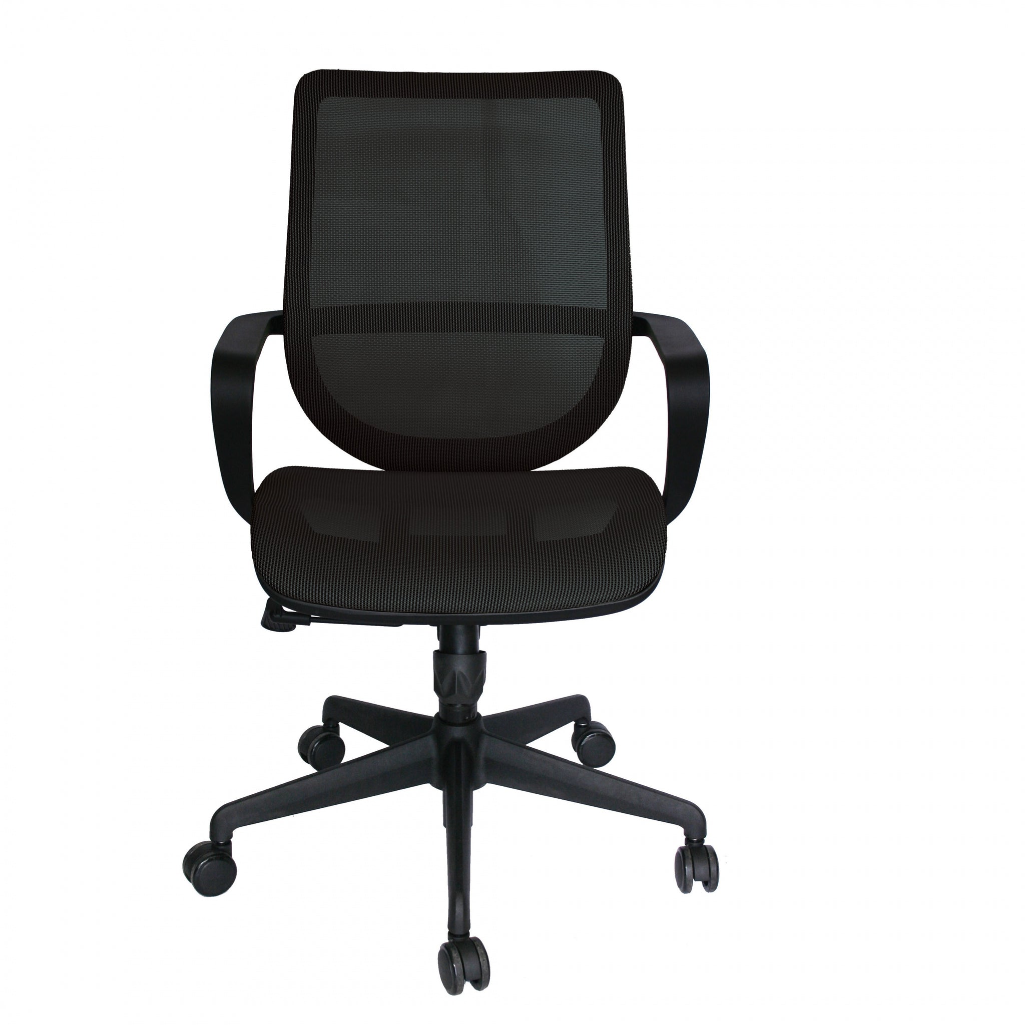 Sillón operativo Evolution OHE-99 respaldo y asiento tapizado en malla negro con base nylon