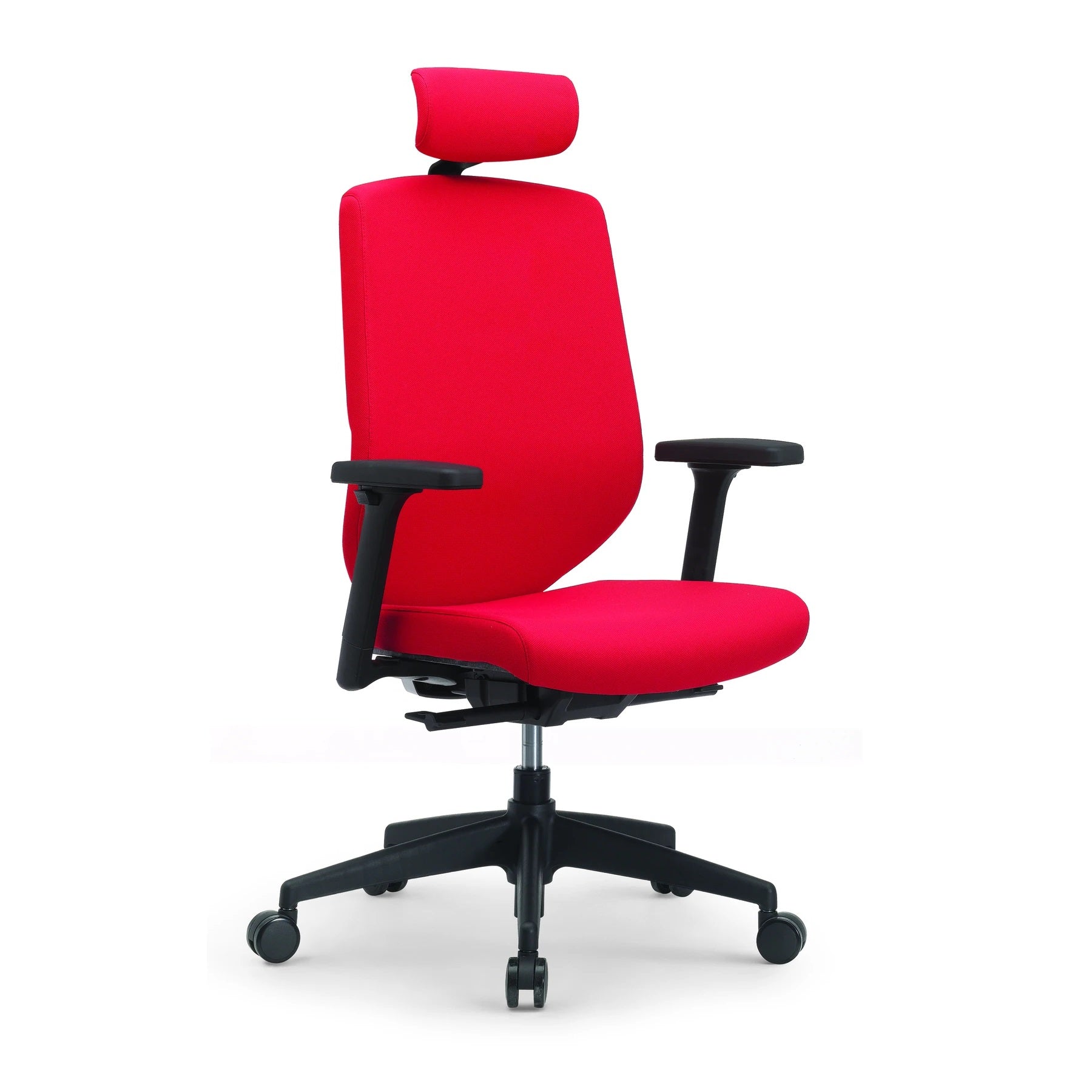 Sillón ejecutivo RE-2020 con cabecera respaldo y asiento tapizado en tela con base nylon