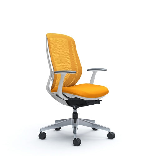 Sillón ejecutivo Sylphy MB respaldo tapizado en mesh y asiento de tela con base aluminio.