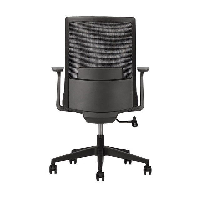 Sillón ejecutivo Artic Black respaldo bajo y asiento negro tapizado en smartmesh con base nylon