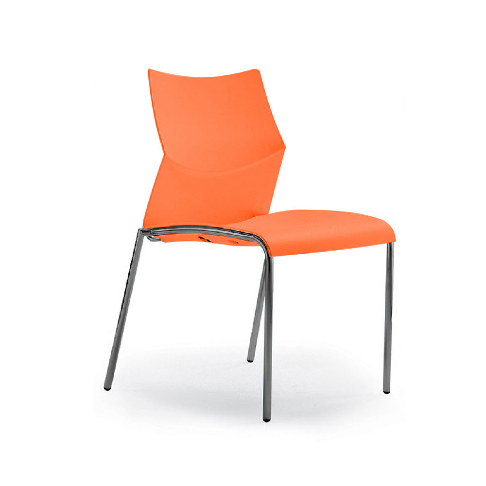 Nizza silla base de 4 patas asiento y respaldo en polipropileno gris