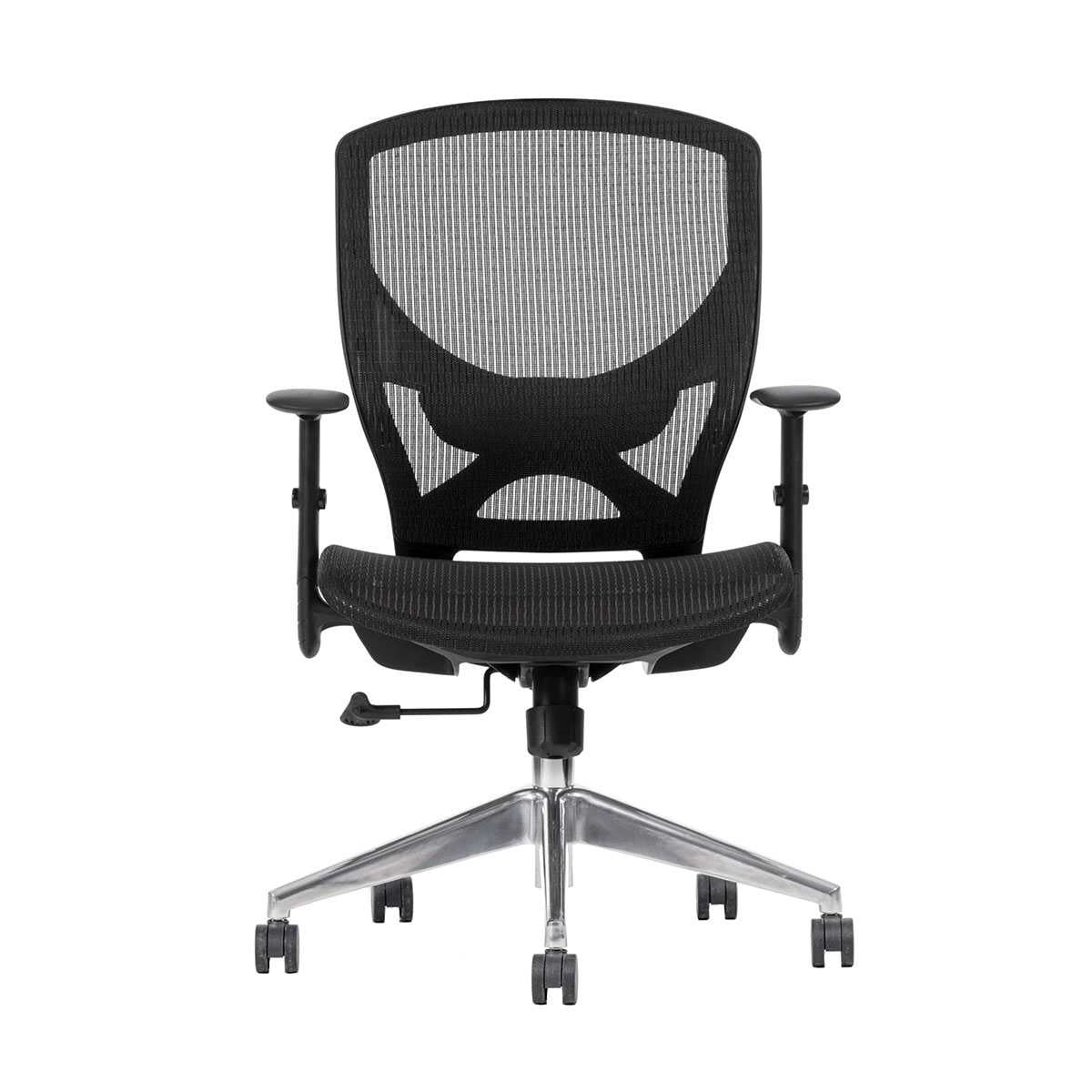 Sillón ejecutivo Matrix respaldo bajo y asiento tapizado en mesh con base aluminio