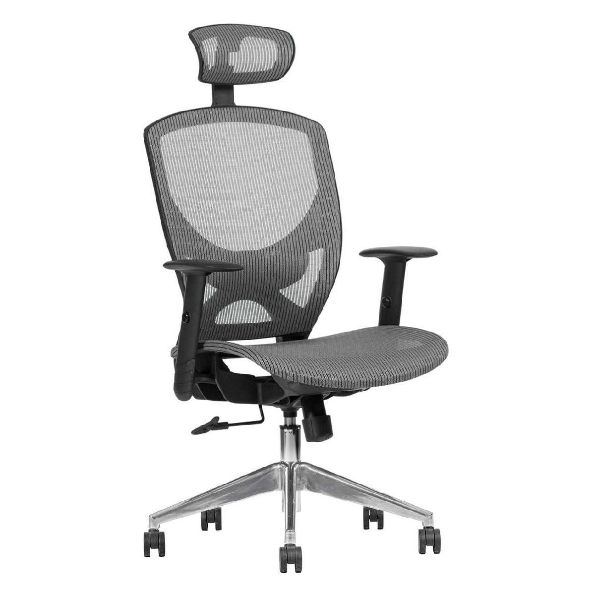 Sillón ejecutivo Matrix respaldo alto y asiento tapizado en mesh con base aluminio