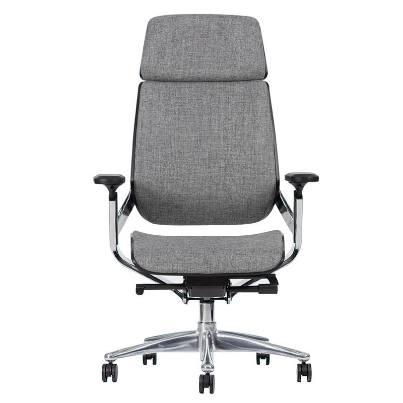 Sillón ejecutivo Boss respaldo alto y asiento tapizado con base en aluminio