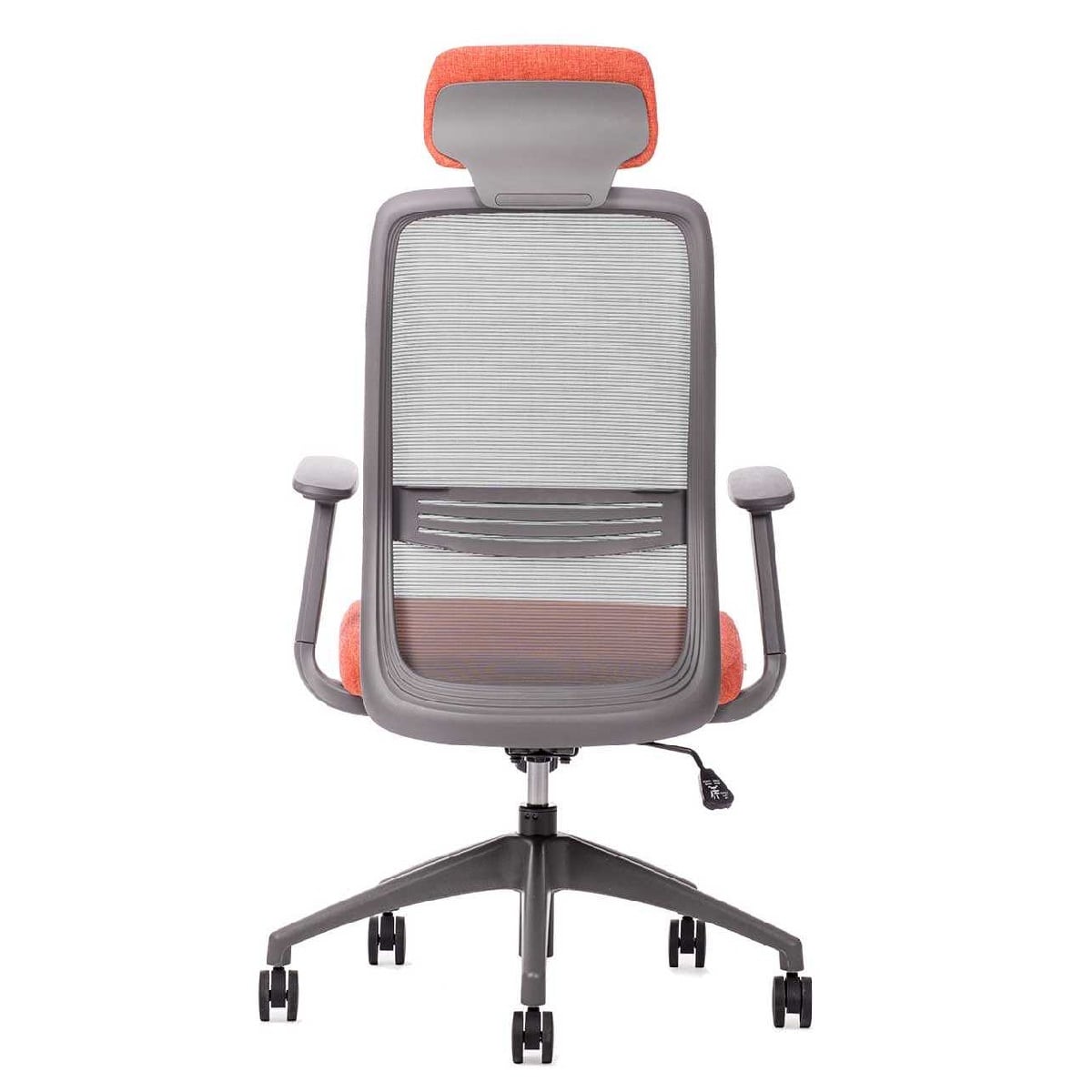 Sillón ejecutivo Evox respaldo alto tapizado en mesh  y asiento en piel con base nylon