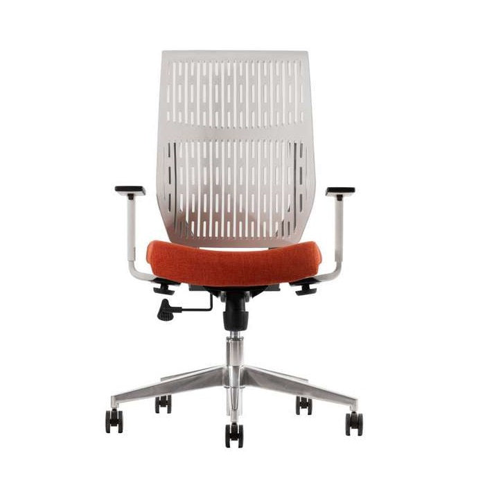Sillón ejecutivo Slim respaldo y asiento tapizado en mesh con base de aluminio