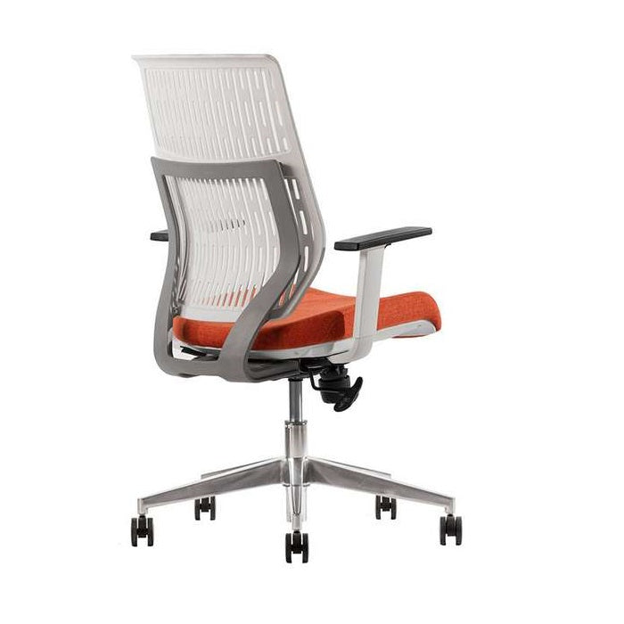 Sillón ejecutivo Slim respaldo y asiento tapizado en mesh con base de aluminio
